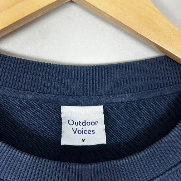 Outdoor Voices Doing Things Oversized Navy Sweatshirt Size Medium Women's - Picture 4 of 5